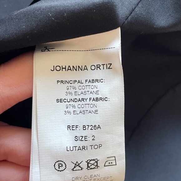 Johanna Ortiz Lutari Top Fall 2017 One Shoulder Black Size 2 NEW NWT - Picture 11 of 16